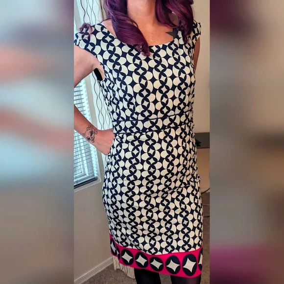 Alex Marie Dresses | Alex Marie Blue White Midi Dress | Color: Blue/White | Size: 10 | Cambiasag's Closet